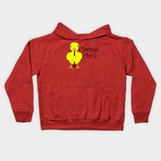 Clarinet Chick Text Kids Hoodie